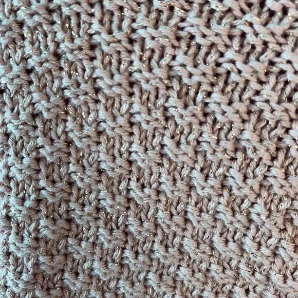 Chico's Embellished Metallic Open Front Knit Cardigan Sweater Women Size L Pink - Picture 9 of 16